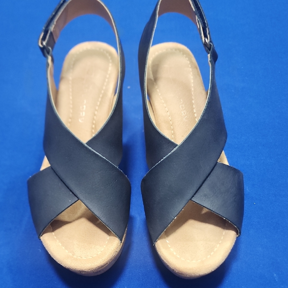 Chinese Laundry Black and Tan Sandals
